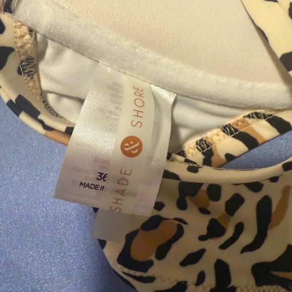 Shade & Shore Brown and Black Leopard Bikini Top - Picture 6 of 7